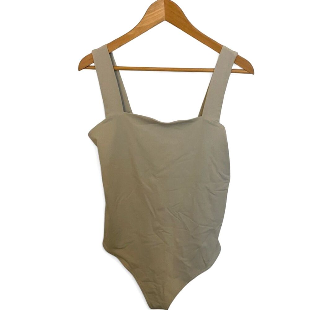 Abercrombie & Fitch Soft A&F Bodysuit Large Square Neck Tank Staple Classic